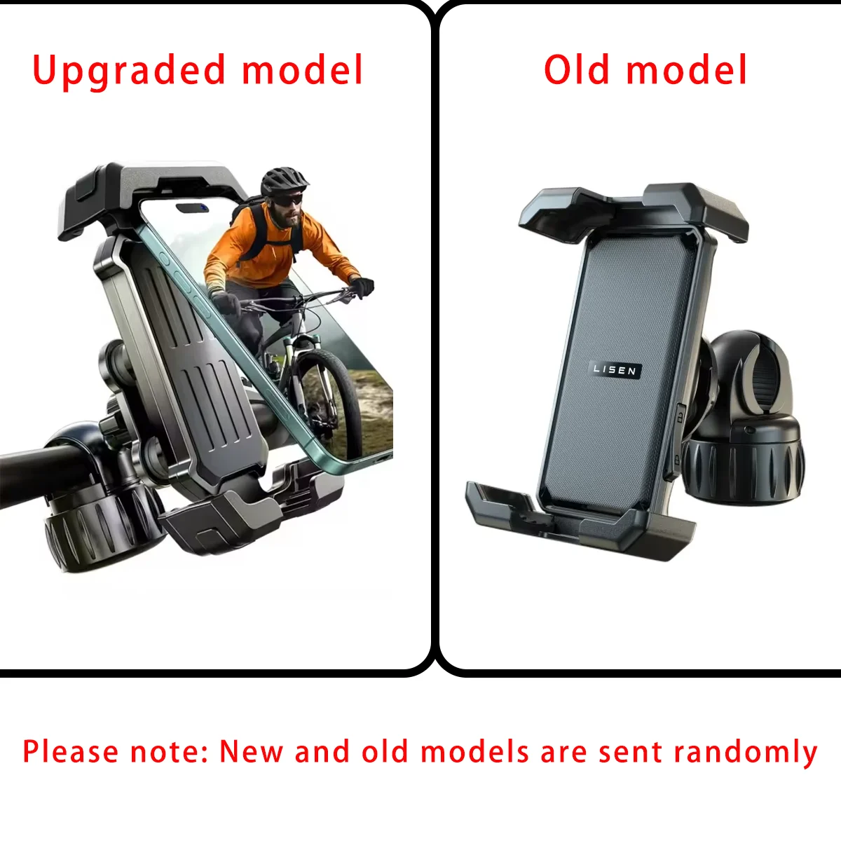 LISEN The New Listing Motorcycle Mini Phone Holder Motorcycle Bike Phone Stand for iPhone 4.6-7in Smartphones