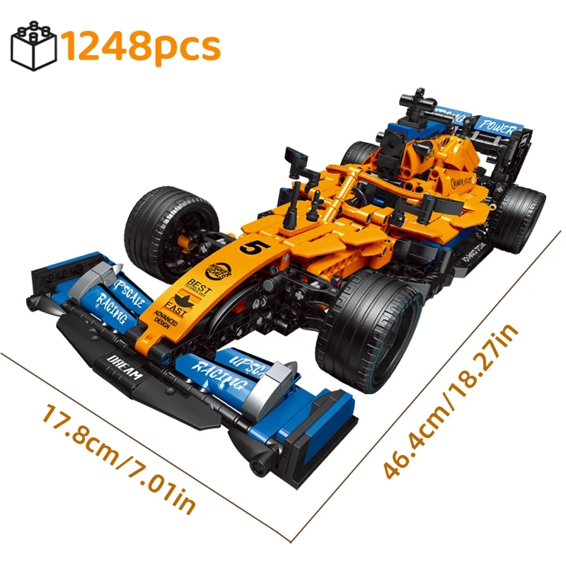 

Creative Technical Racing Car Model Building Blocks Assembly Bricks Dynamic Design STEM Educational Toy for Boys Girls Gift
