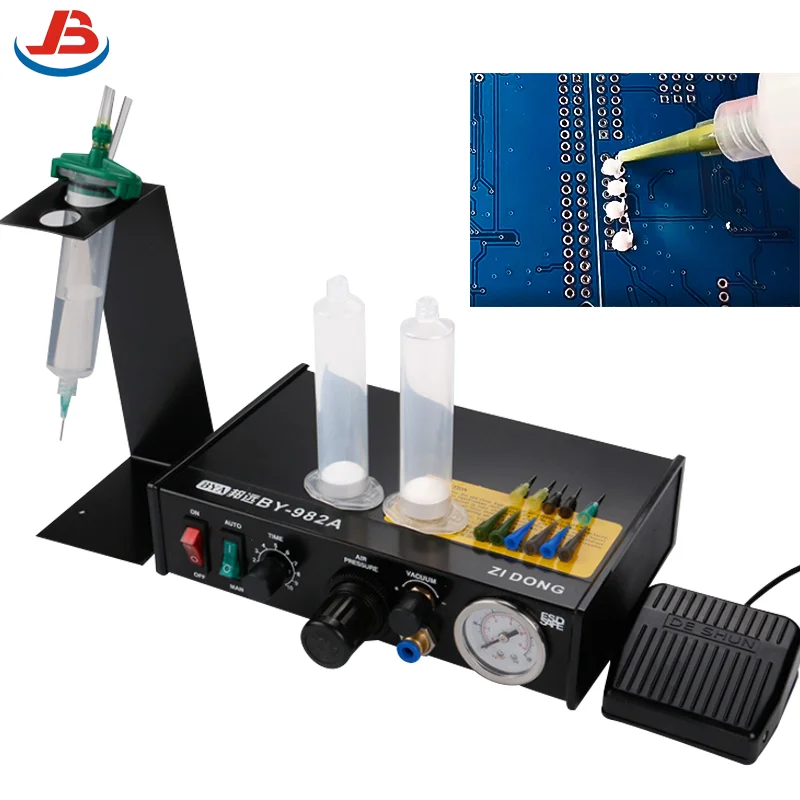 JB 983A Dispenser di colla semiautomatico Professionale Preciso Pasta digitale Strumento di controllo del liquido Piede/Doppia configurazione manuale