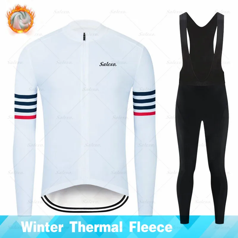 2023 Men Winter Thermal Fleece Cycling Jersey Set Racing Bike Cycling Suit Mountian Black Bicycle Cycling Clothing Ropa Ciclismo