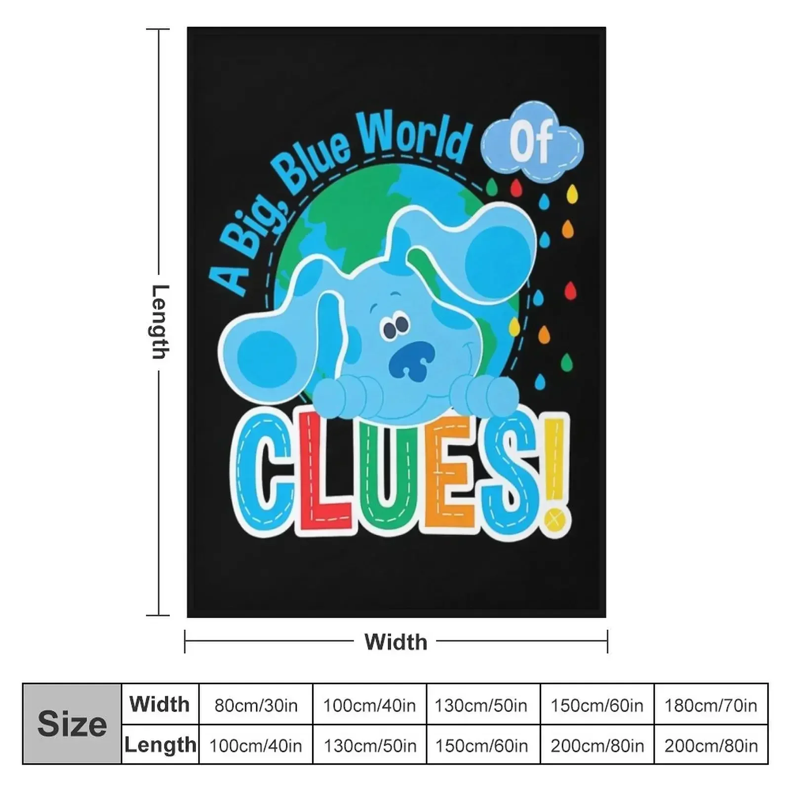 Blue's Clues & You A Big Blue World Of Clues! Throw Blanket Thin manga For Sofa Thin Blankets