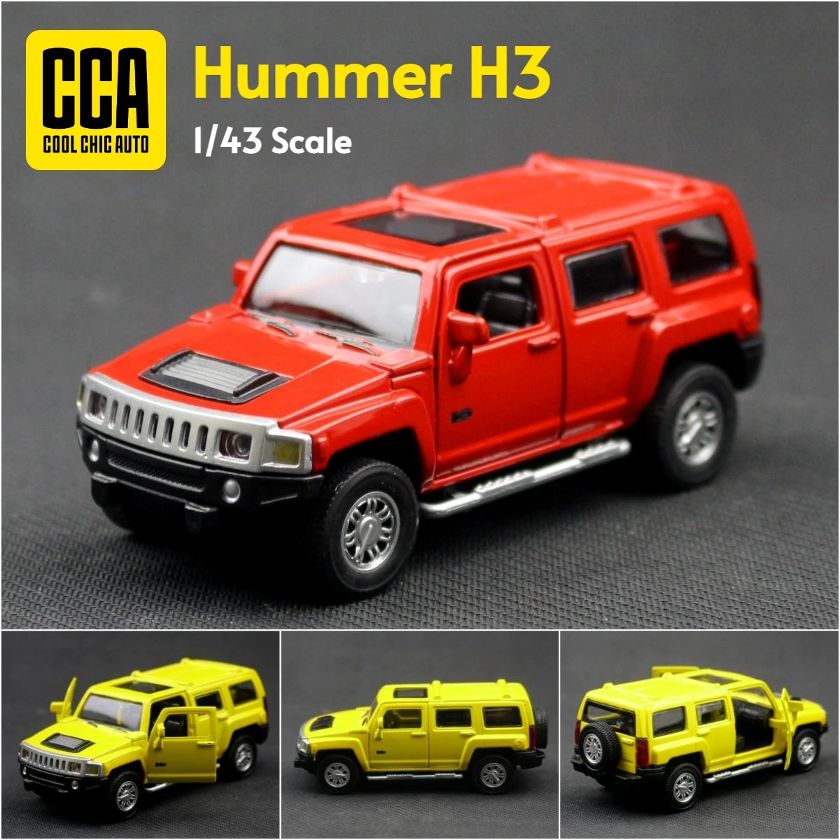 

1/43 Hummer H3 SUV спортивная игрушечная модель автомобиля литой под давлением металлический автомобиль миниатюрные открывающиеся двери коллекция подарок для детей