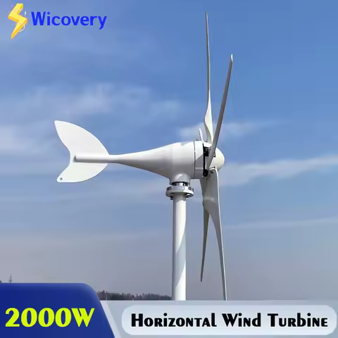 5KW Horizontal Axis Maglev Plant High Voltage Generator 5000W 12V 24V 48V Hybrid Charge Controller Off Grid Inverter For Home