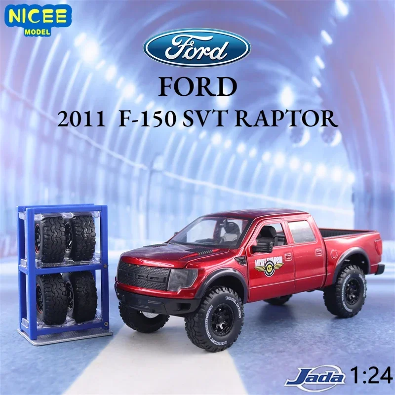 1:24 2011 Ford F-150 SVT RAPTOR High Simulation Diecast Metal Alloy Model Car for Children Gift Collection J313