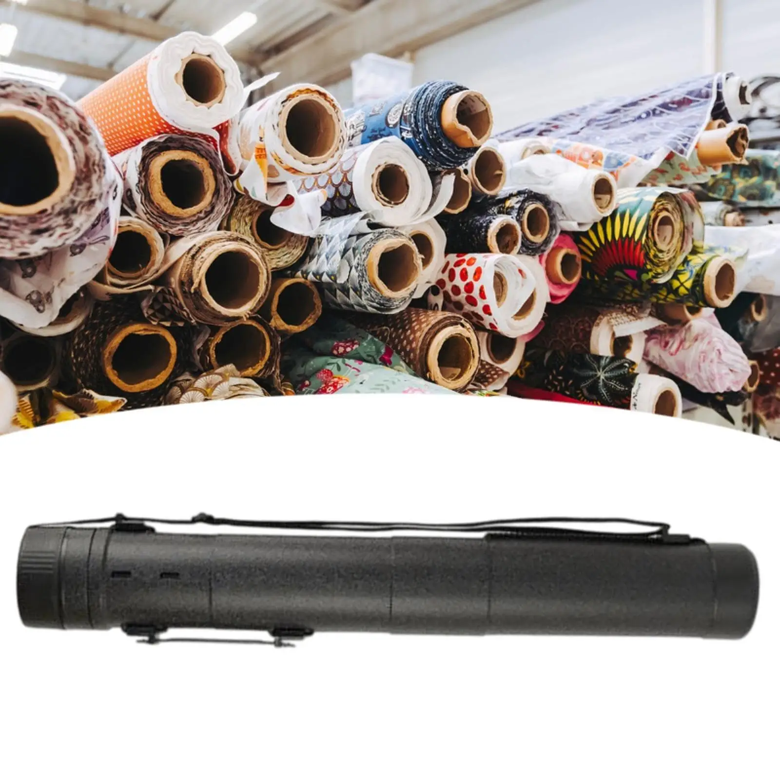 Extendable Poster Tube Carrying Case Scrolls Flexible Telescopic with Strap Dustproof Document Storage Carrier Holder for Travel