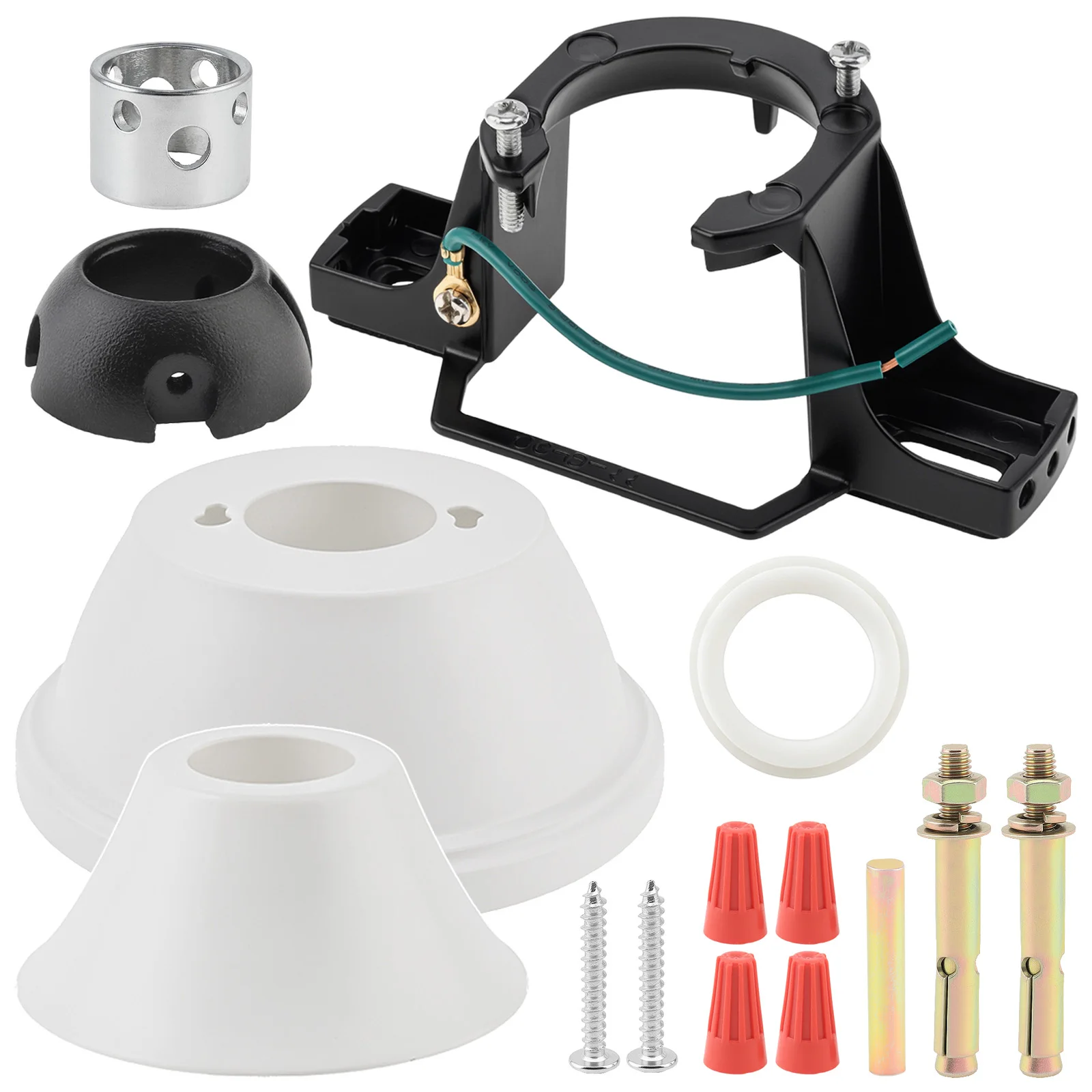 Ceiling Fan Mounting Bracket with Cover & Canopy Ceiling Canopy Fan Balancing Adapter Universal Ceiling Fans Adapter Kit