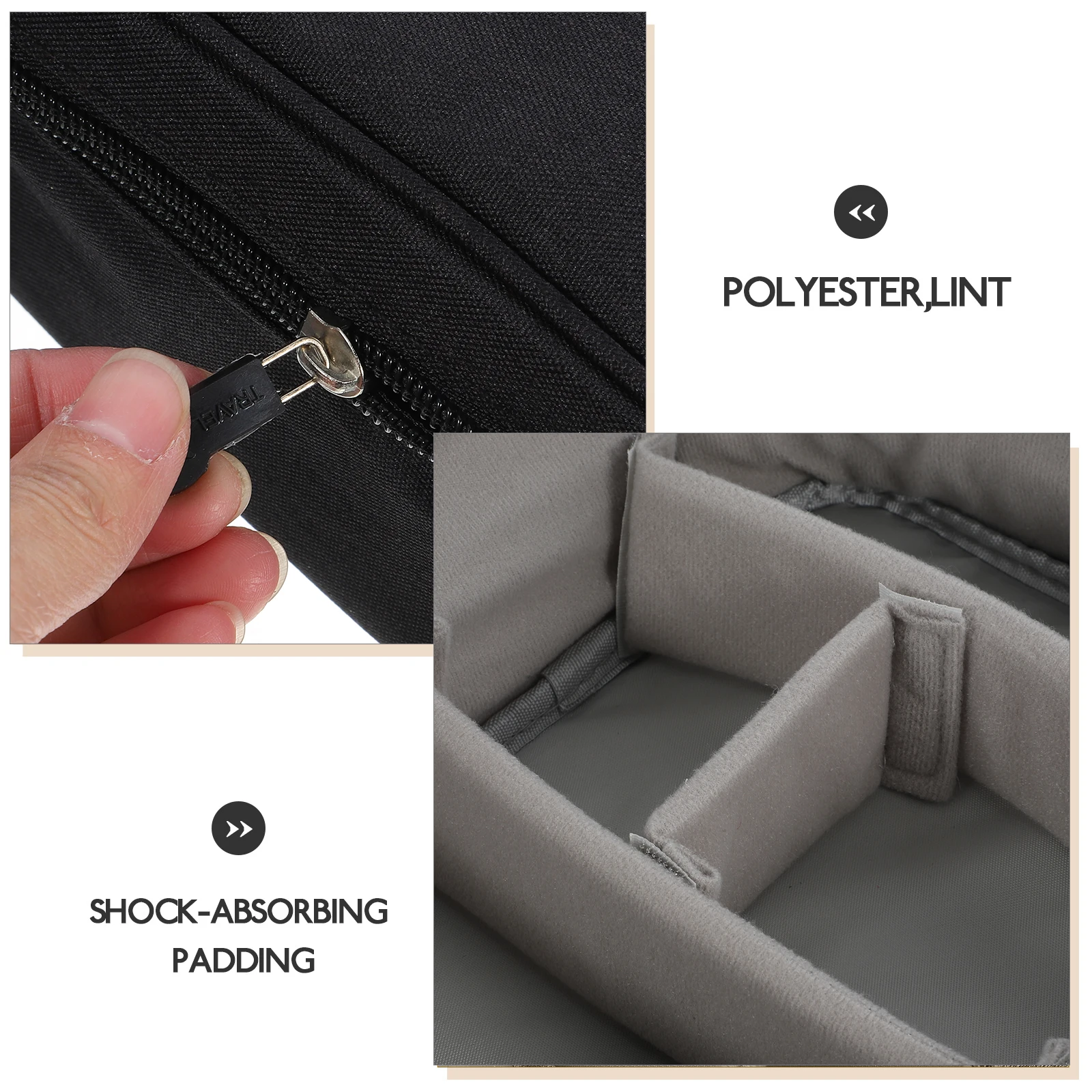 

Digital Storage Bag Black Large Capacity Cord Organizer Electronics Case Shock Absorbing Travel Pouch Portable Storage Solution