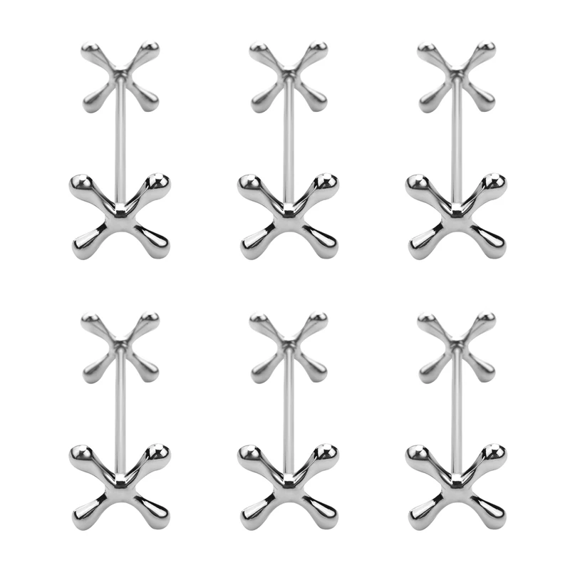 6 Pcs Zinc Alloy Chopsticks Rest Spoons Stand Forks Knives Holder Rack Stand Metal Craft Table Decoration