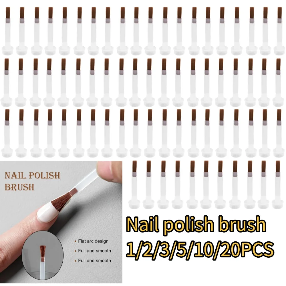 1/2/5/10/20Pcs Nail Polish Brush Disposable Nail Polish Bottle Replacement Brush Nail Art Brushes Liquid Manicure Applicators