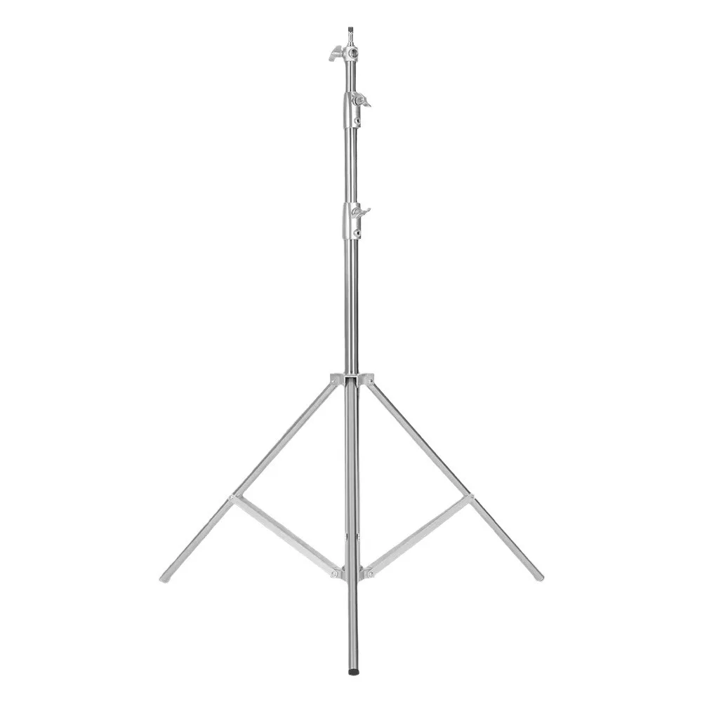 Portable 2.8 Meters High-Bearing Heavy Metal Photography Lamp Tripod Multi-Functional Stainless Steel Bracket for Film Shooting