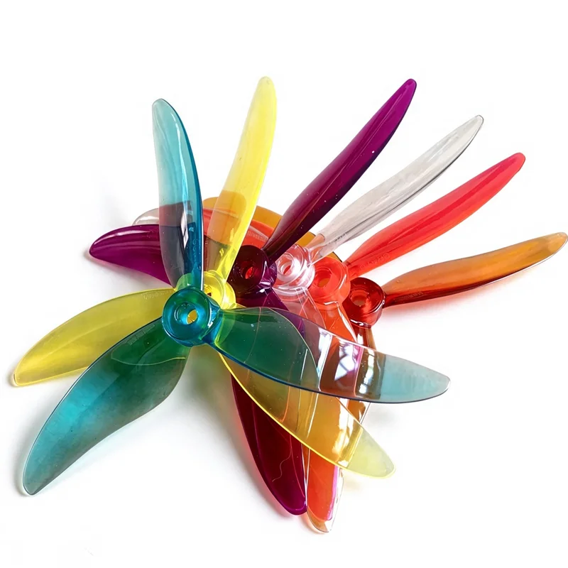 Gemfan 51499 PC 3 Blade Freestyle Props 10 Pairs, Random Color, 5 Inch 5mm Bore