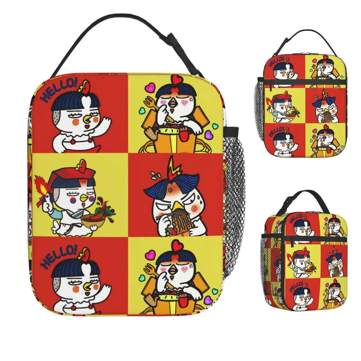 

Острая куриная лапша Buldak, горячая курица со вкусом рамен, сумка для обеда, ланч-бокс для детей, офисная сумка-холодильник, термосумки для обеда