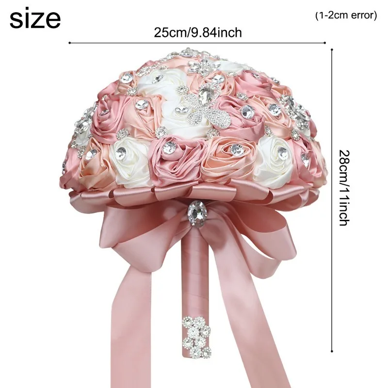 

Amazon Wholesale Supply, Bridal Ribbon Rhinestone Hand Bouquet Wedding Supplies, Bridal Hand Bouquet Manufacturer Spot