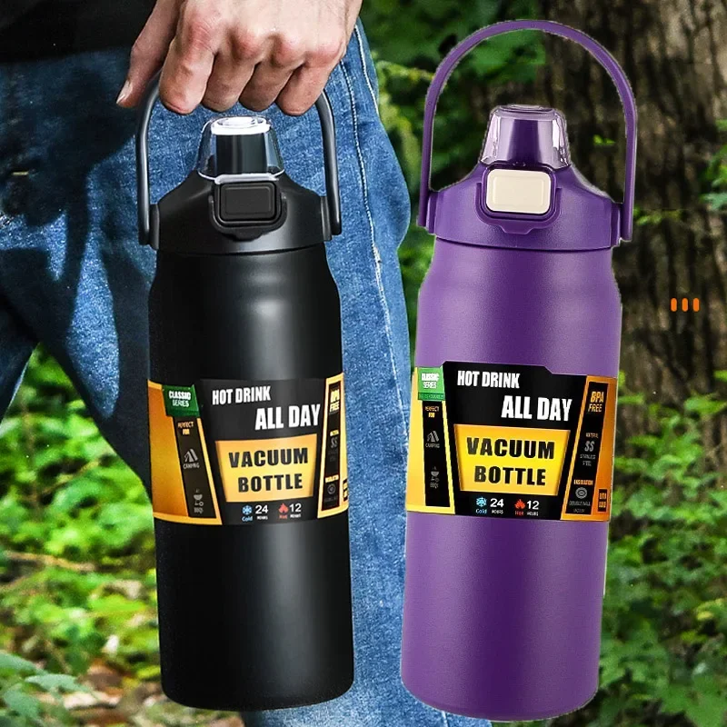 Stainless Steel Thermo Bottle Portable Thermos Large Capacity Thermo Water Bottle Tumbler Thermoses Outdoor Vacuum Flasks