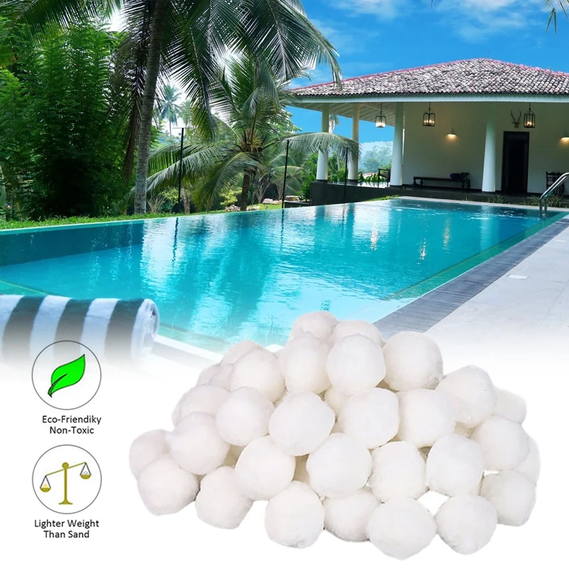 

Water Fiber Cotton Balls Effective White Filter Ball Pool Cleaning Tools Water Fiber Cotton High Strength Revolutionary Durable