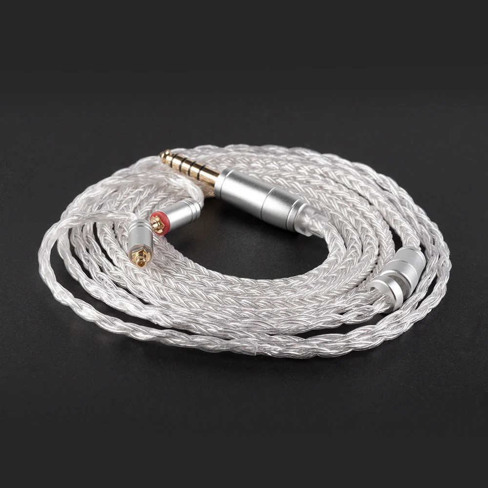 KBEAR 16-adriges, verbessertes, versilbertes, symmetrisches Kabel, 2,5/3,5/4,4 mm, kabelgebundener Kopfhörer, MMCX/QDC/2PIN-Anschluss für KZ KBEAR BL03 KS1 – Detail 15