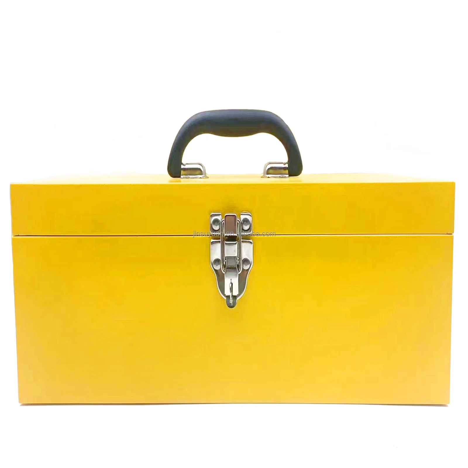 Iron Sheet Case Portable Metal Latch Closure Double-layer Internal Structure Large-capacity Toolbox Tool and Item Storage Box