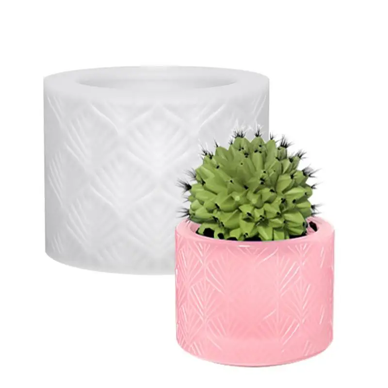 Epoxy Pen Holder Mold Embossed Pattern Pen Holder Silicone Mold 3D DIY Making Home Display Decor Crafts Creative Jar Molds