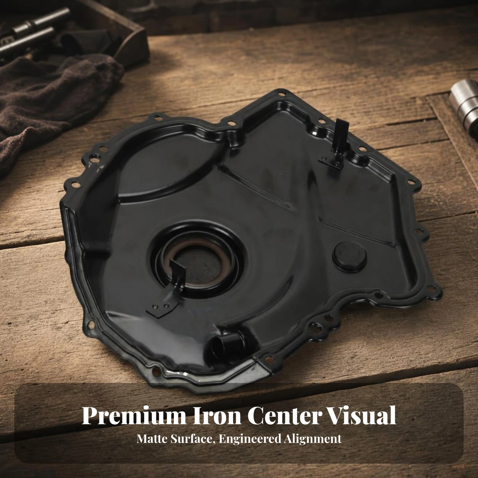 Engine Oil Seal Cover Compatible Oil Seal Cover with Bolt Holes Shielding Sturdy for Mechanics, Vehicle Maintenance