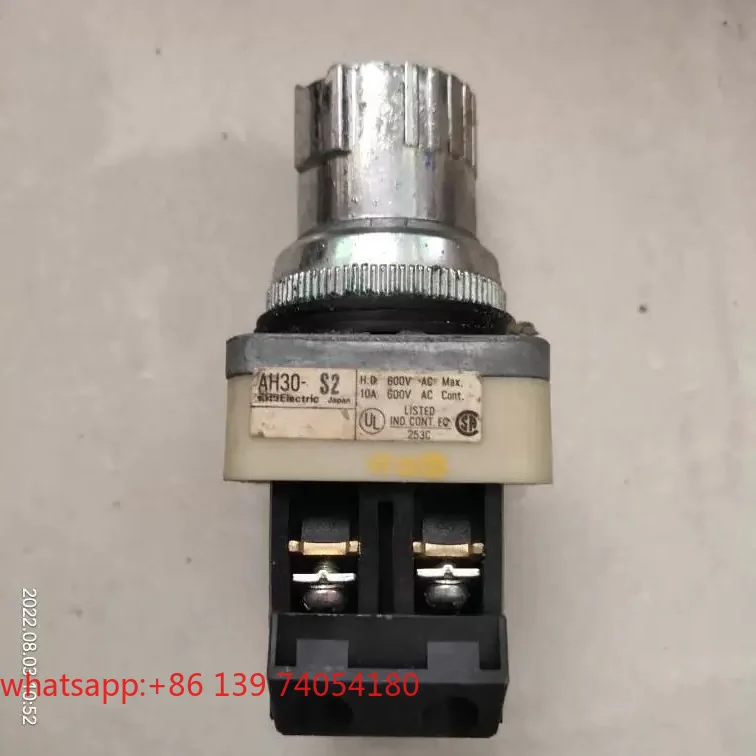 Select button switch black button AH30-S2 with light AH30-LH 110V convex head reset