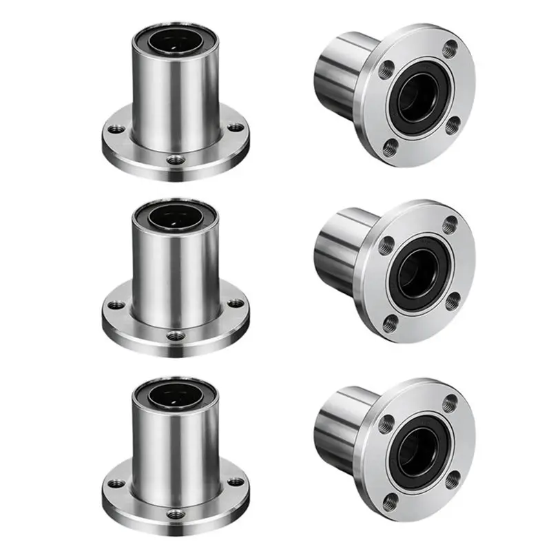 LLCS-LMF Series Coupling LMF8UU/LMF10/LMF12/LMF16 Round Flange 6Mm/8Mm/10Mm/12Mm/16Mm/20Mm Linear Motion Bearings For Rod Shaft