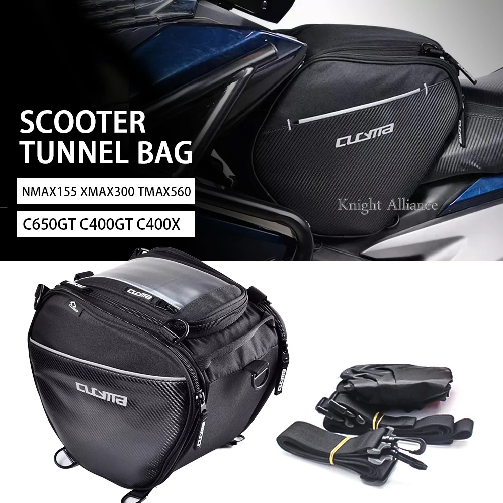 

For ALL NEW NMAX155 XMAX300 For FORZA300 ADV150 TMAX560 C650GT C400GT C400X Scooter Tunnel Bag Waterproof Fuel Tank Bag