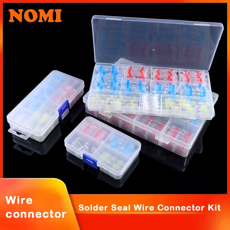 

Solder Seal Wire Connector Boxed 3:1 Heat Shrink Sealed Insulated Butt Splice Terminal Waterproof Butt Connectors Kit