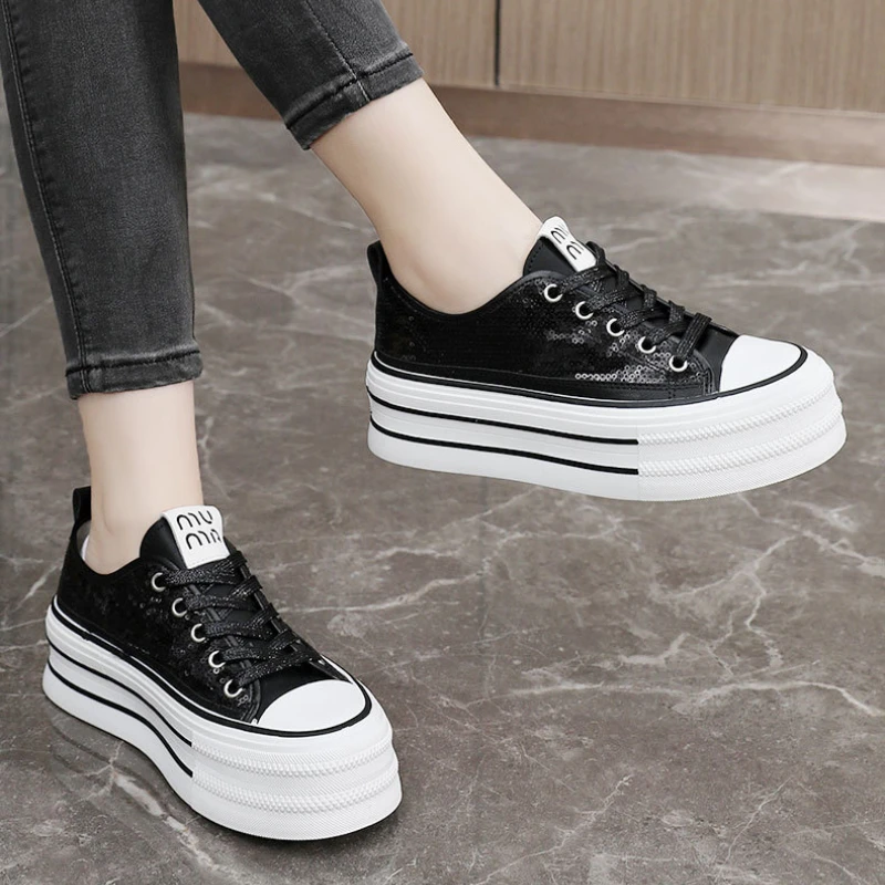 Canvas Shoes Women Fashion Bling Platform Vulcanized Sneakers Designer Summer Casual Sports Canvas Sneaker Footwear Zapatillas