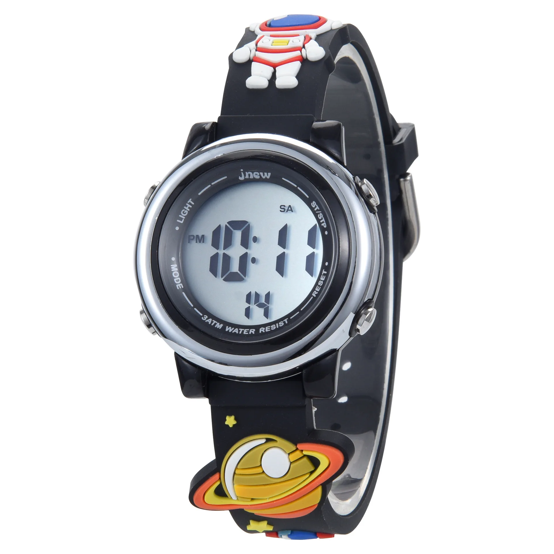 

Children's electronic watch, children's cartoon, sports, leisure, waterproof alarm clock, astronaut planet Reloj gift C11