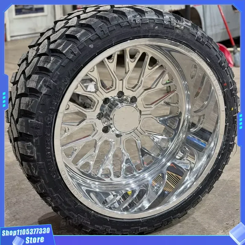 Custom Forged Aluminum Alloy Truck Wheels 22x12 24x12 26x16 8x170 8x180 Bolt Pattern Heavy Duty Rims for Pickup SUV Offroad
