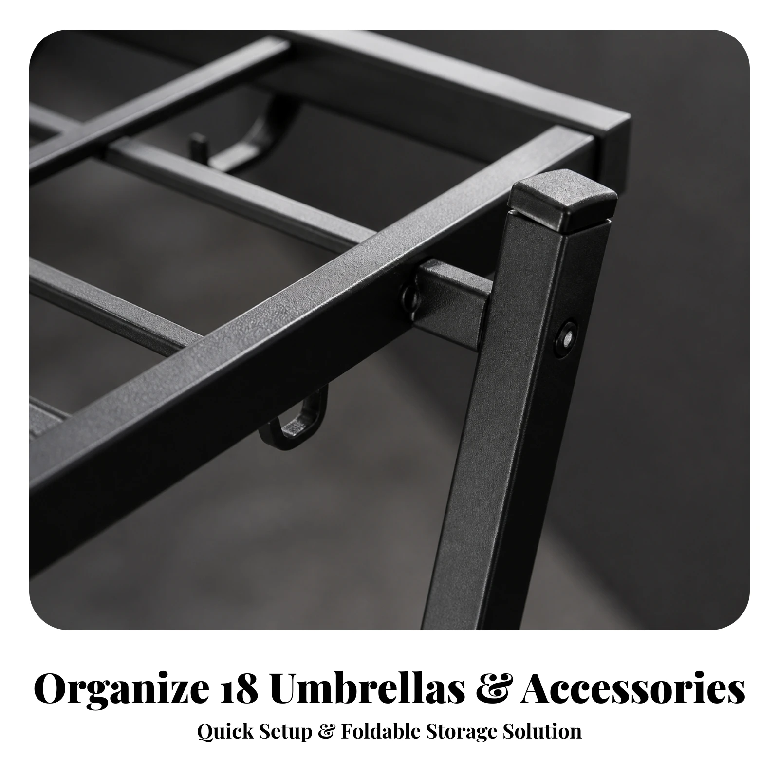 Umbrella Stand Metal Umbrella Holder Furniture Folding Indoor for Office, Foyer