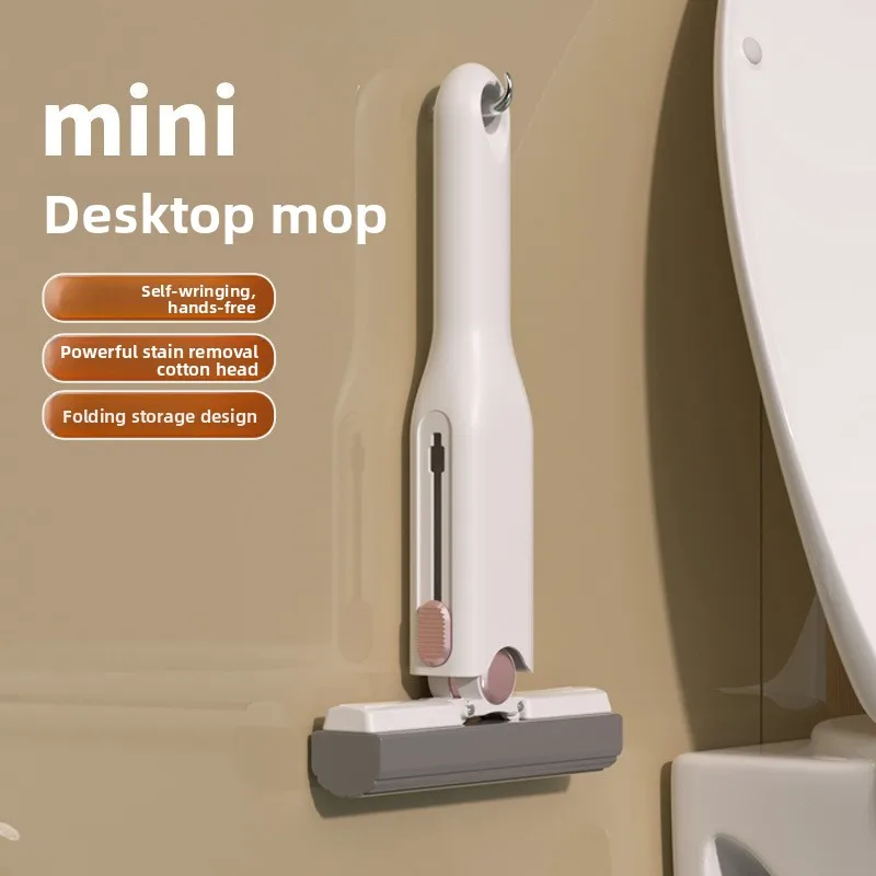 Mini mop, convenient handheld, hands-free, for desktops, coffee tables, stoves, and glass surfaces, cross-border product wholesa