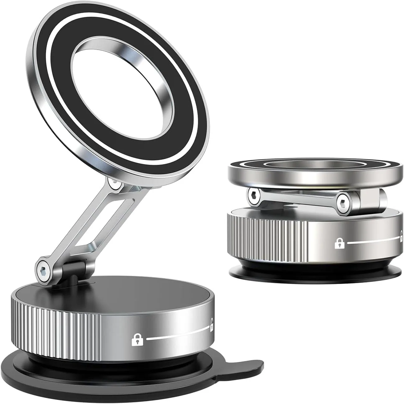 XMSJ Superstarker magnetischer N52-Telefonhalter, verbessertes ABS, 360° °   Drehbares und faltbares Design mit Vakuum-Saugnapf – perfekt für 6