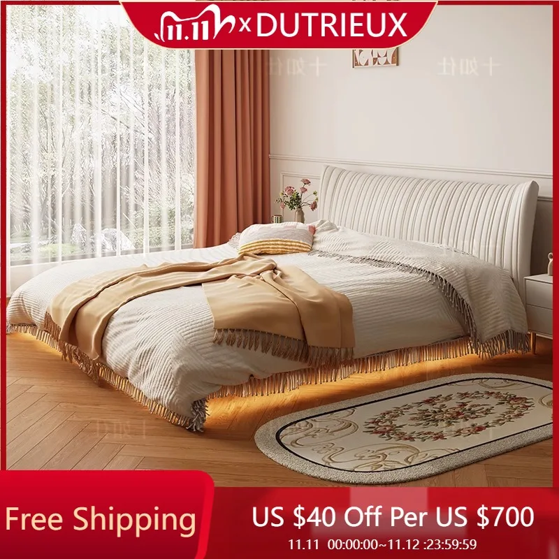 

Полная плавающая кровать для девочек в минималистском стиле. Качественная создание. Кремовая свадебная кровать Twin высокого качества в главной спальне, модная литая мебель