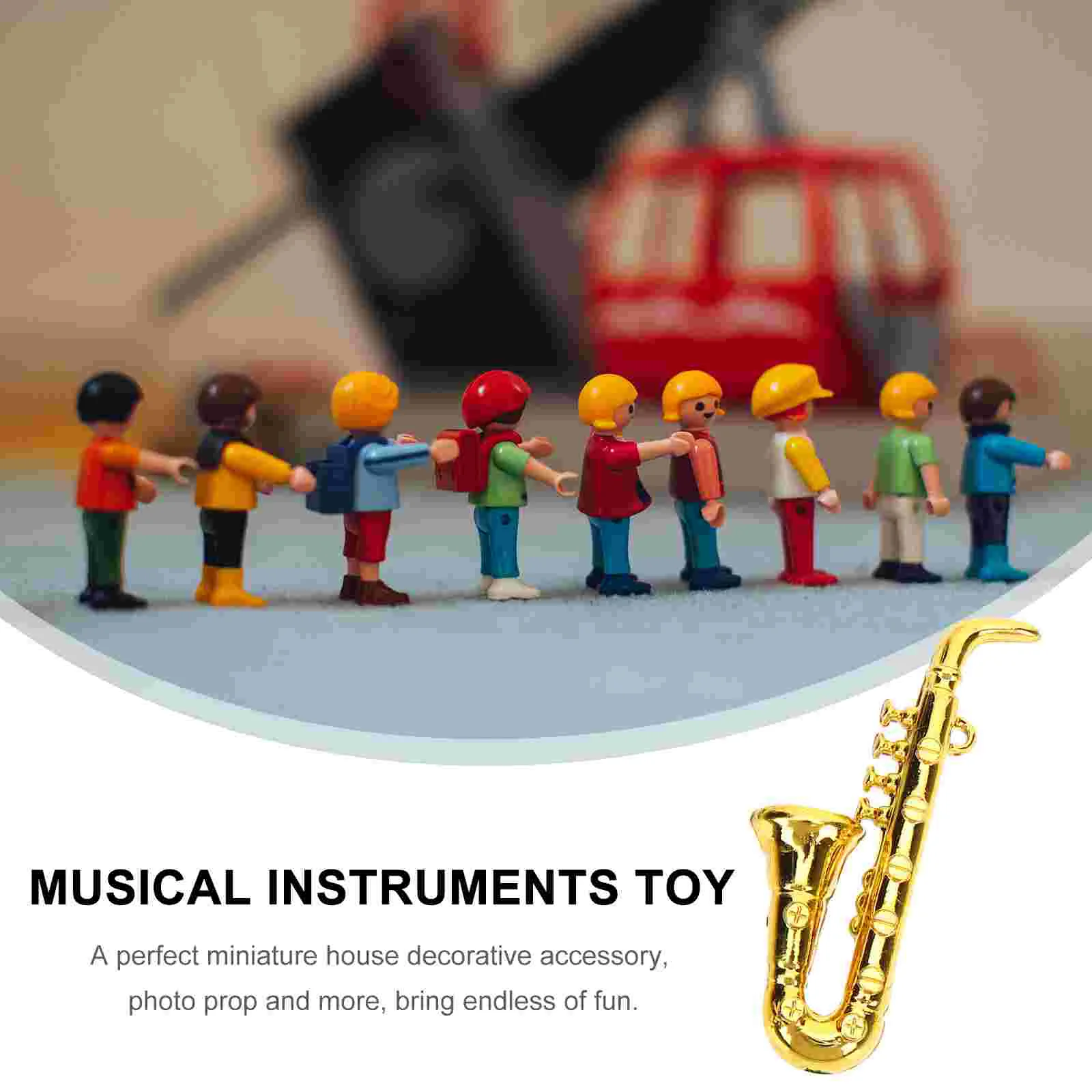 10 Pcs Musical Instrument Model Instruments Toy Tiny Saxophone Miniature Decor Decorations Plastic Child