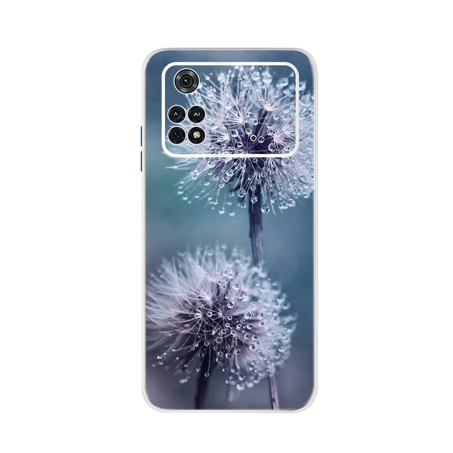 For Xiaomi Poco M4 Pro 4G Case 6.43\'\' Colorful Painted Soft Silicone Phone Cover For Xiaomi Poco M4 Pro M4Pro Case Fundas Bumper