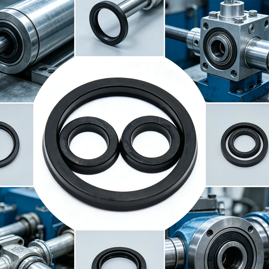 50Pieces USH 32*40*6 NBR Rubber Hydraulic Cylinder Piston Rod U Lip Gasket O Ring Oil Seal