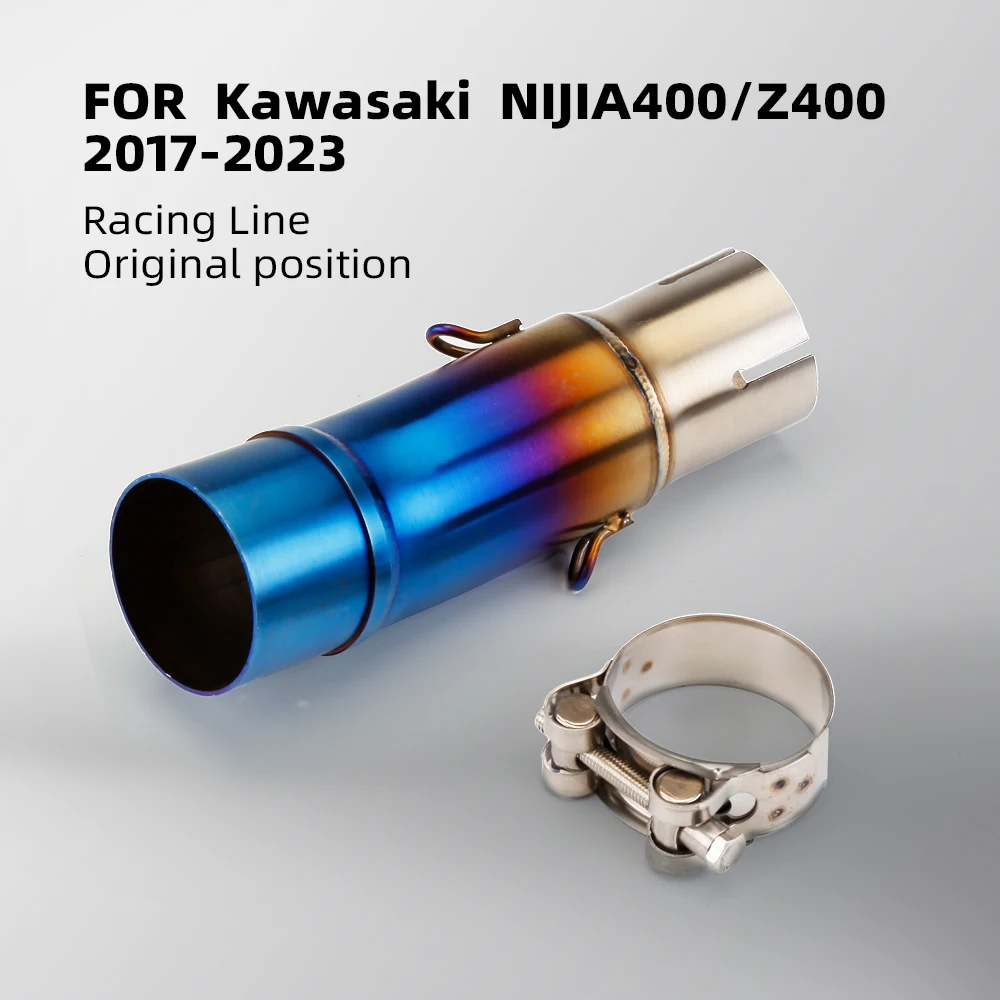 

Надеваемая выхлопная труба мотоцикла, среднее звено, Escape Moto, 51 мм, адаптер глушителя, трубка для Kawasaki Ninja 400 Z400 2018-2024