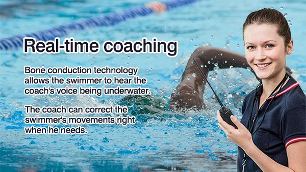 Swimming Training FM Transmitter Swimming Coaching Swimtalk Headphone Receiver Swimming Communication System