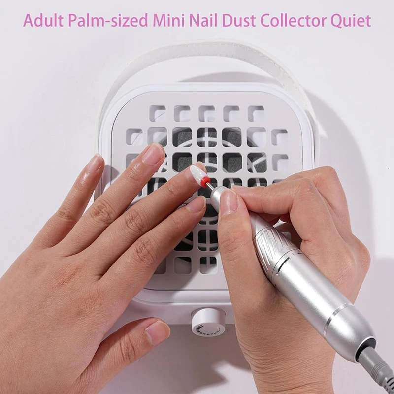 BAAG-مسمار مسحوق جامع صغير C نوع مجمع الغبار مروحة مكنسة كهربائية قوية مانيكير باديكير أداة