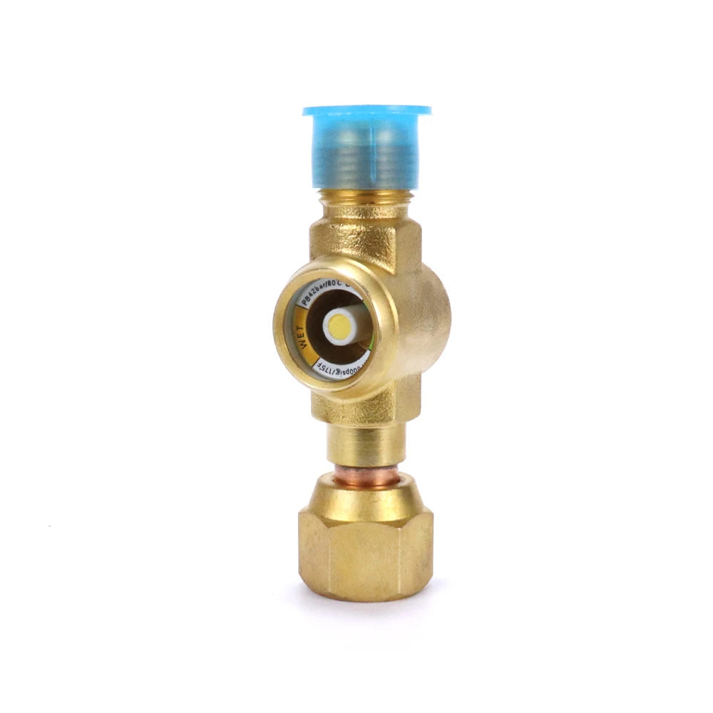 LEFOO HVAC system Solder Welding copper Brass Sight Glass for refrigeration