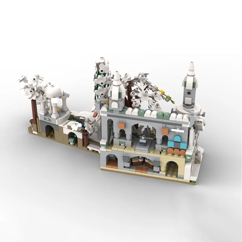 ภาพยนตร์ยอดนิยมรุ่น Moc อาคารอิฐฉากที่มีชื่อเสียงรุ่นเทคโนโลยี Modular Blocks ประกอบของขวัญของเล่นวันเกิด DIY ชุด