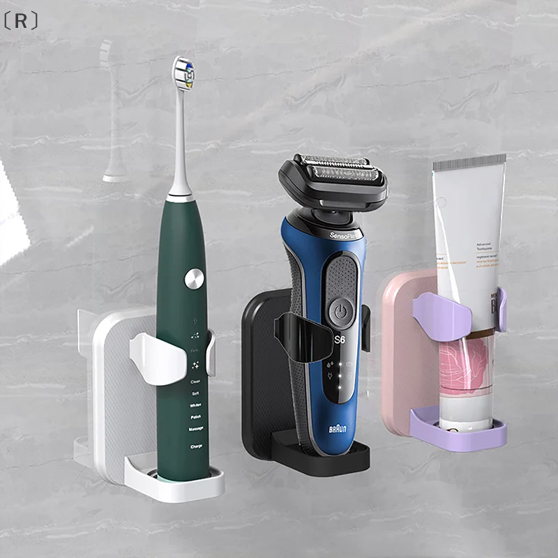 

〔R〕1PC Bathroom Accessories Toothbrush Holder Storage Rack Wall Hanger Electric Razor Storage Rack Razor Support