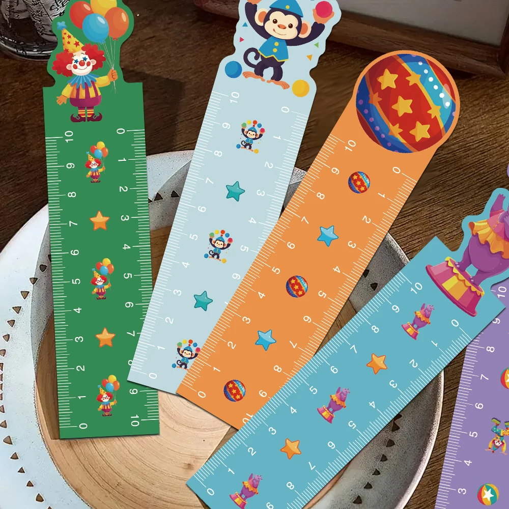 30pcs Cartoon Circus Bookmarks Reading Books Labeled School Stationary Supplies DIY Aesthetic Bookmarks Students Creative Gifts