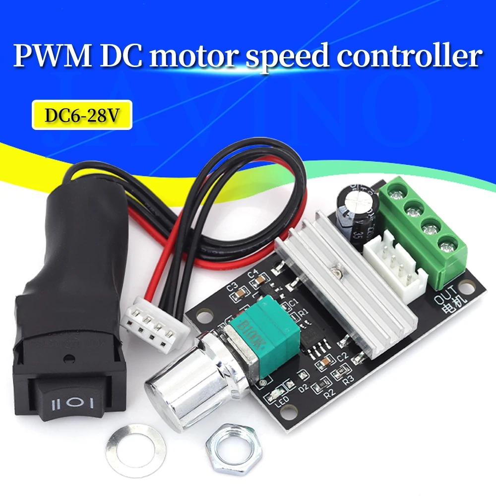 DC 6V 12V 24V 28V 3A 80W DC Motor Speed Controller PWM Speed Adjustable Reversible Switch 1203BB DC Motor Driver Reversing