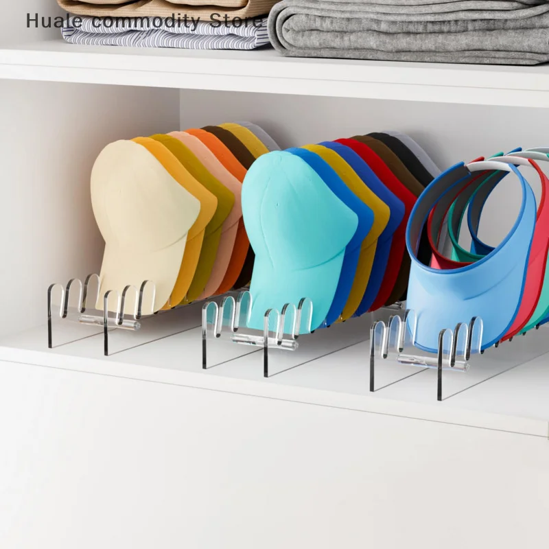 Soporte para sombreros para gorras de béisbol, soporte acrílico para sombreros, exhibición transparente para sombreros, organizador para sombreros, estante para sombreros con bordes lisos y redondeados