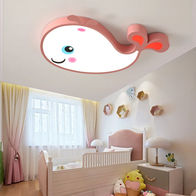 

Cartoon Dolphin Led Ceiling Lights Children Bedroom Cute deco Lustre whale Chandelier Girl Boy Baby Kids Room Light Ceiling Lamp