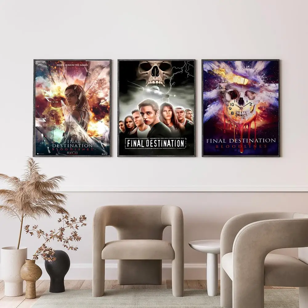 movie Final Destination Poster Poster HD Self-Adhesive Art Print Waterproof Wall Decor for Bedroom Living Room Decor Gift