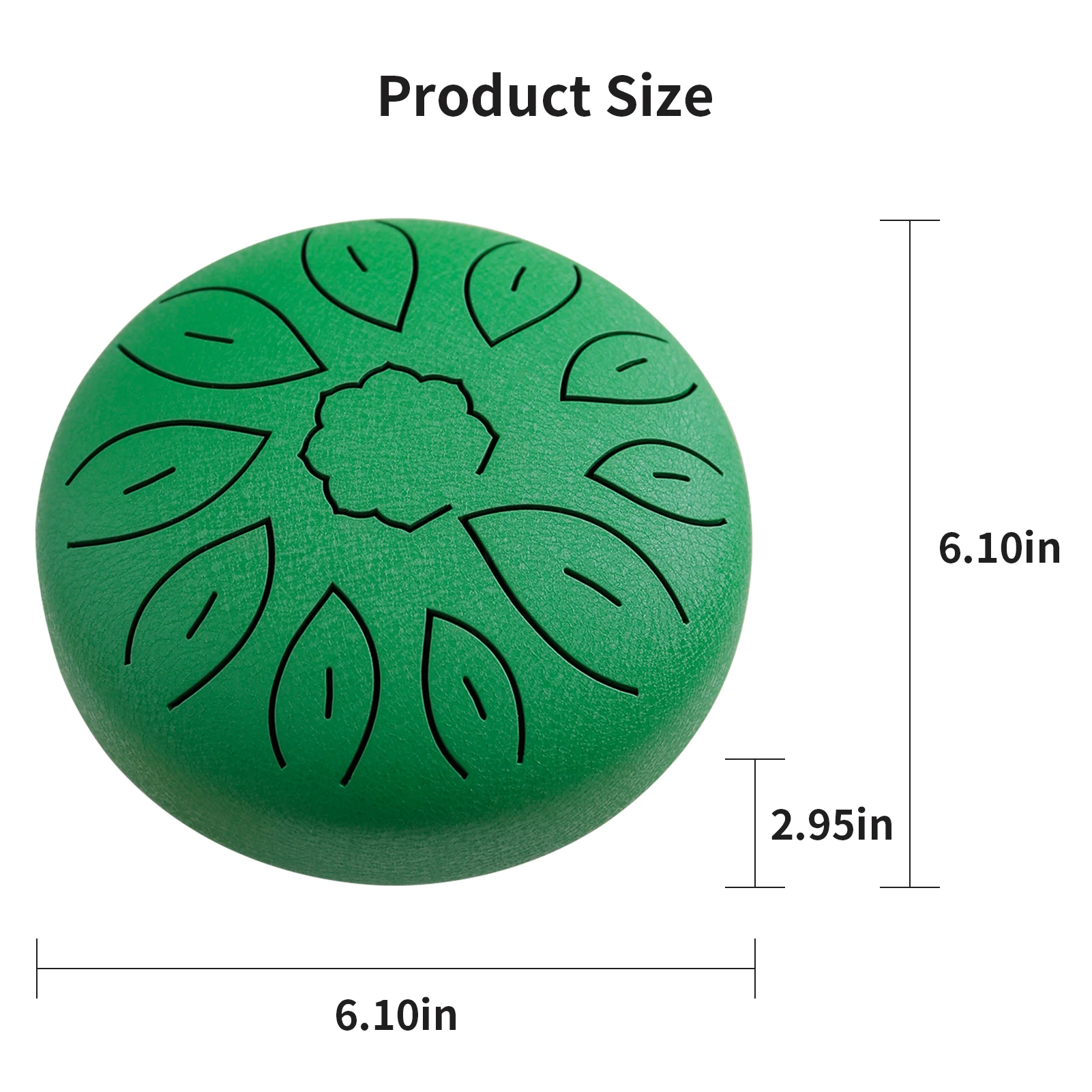 6-Inch Steel Tongue Drum 11 Notes Handpan Drum C Key Drum Mallet Finger Picks Percussion Musical Instruments for Meditation Yoga