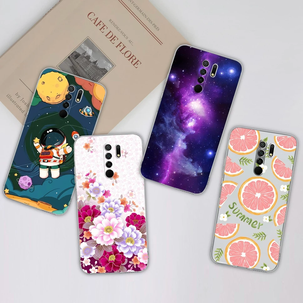 For Redmi 9i 9 Prime Activ 9C NFC  Case Clear Lovely Flowers Soft Silicone Phone Cover For Redmi9i 9Prime 9 Activ 9C NFC Fundas